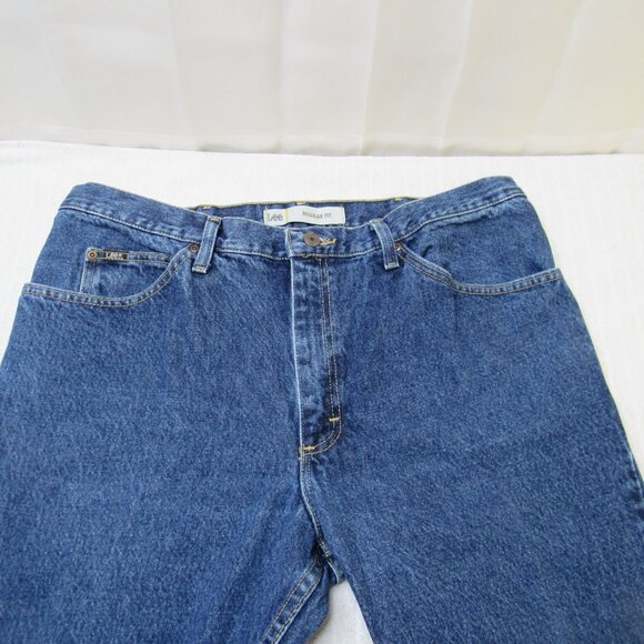 Lee Jeans Men Size 38 X 30 Blue Denim Regular Fit Medium Wash Western Normcore G - Picture 8 of 15